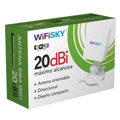 Wifisky Antena 20 Dbi Direccional Interna Sma